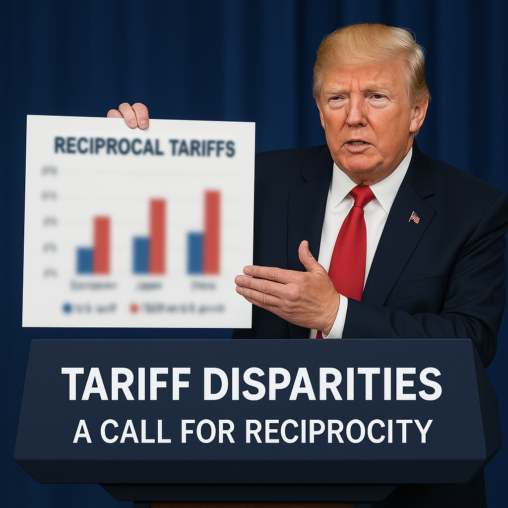 Donald trump with reciprocal tariffs chart